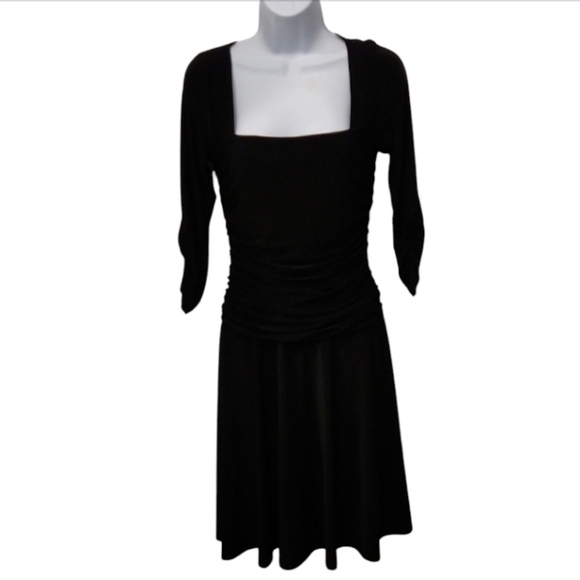 Lauren Ralph Lauren Dresses & Skirts - Lauren Ralph Lauren Little Black Dress Square Neck Ruched